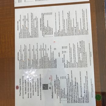 Thai Pepper Cuisine - Menu - Thai Near Me - San Diego, California