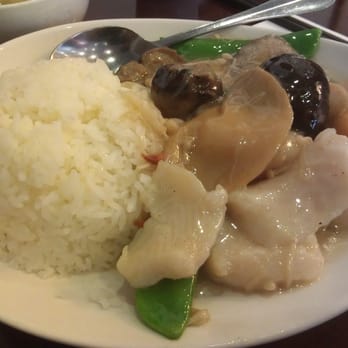 Kum Den Restaurant - Mushroom & fish fillet on rice 什菇鱼片饭 - Chinese Near Me - Melbourne, VIC