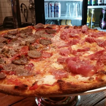Five Points Pizza - Half T Rex - Half artichoke ricotta prosciutto - Italian Near Me - Nashville, Tennessee