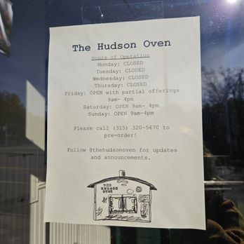 The Hudson Oven - Current Hours info (as of 11/12/23) - Bakeries Near Me - Croton-on-Hudson, New York The Hudson Oven - Current Hours info (as of 11/12/23) - Bakeries Near Me - Croton-on-Hudson, New York