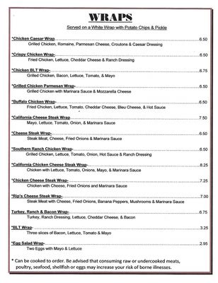 Menu photo 2 Rip Van Winkle's Pub Easton, PA Menu photo 2 Rip Van Winkle's Pub Easton, PA