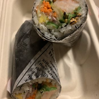 Hula Poke - My daughter sushirito with double boiled shrimp - Sushi Bars Near Me - Helotes, Texas