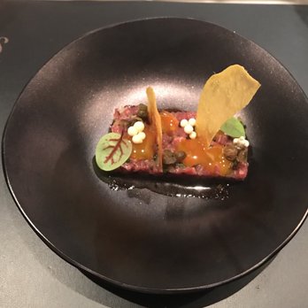 Caelis - Mustard pearls cooked in liquid nitrogen, add to tartare - Mediterranean Near Me - Barcelona, B