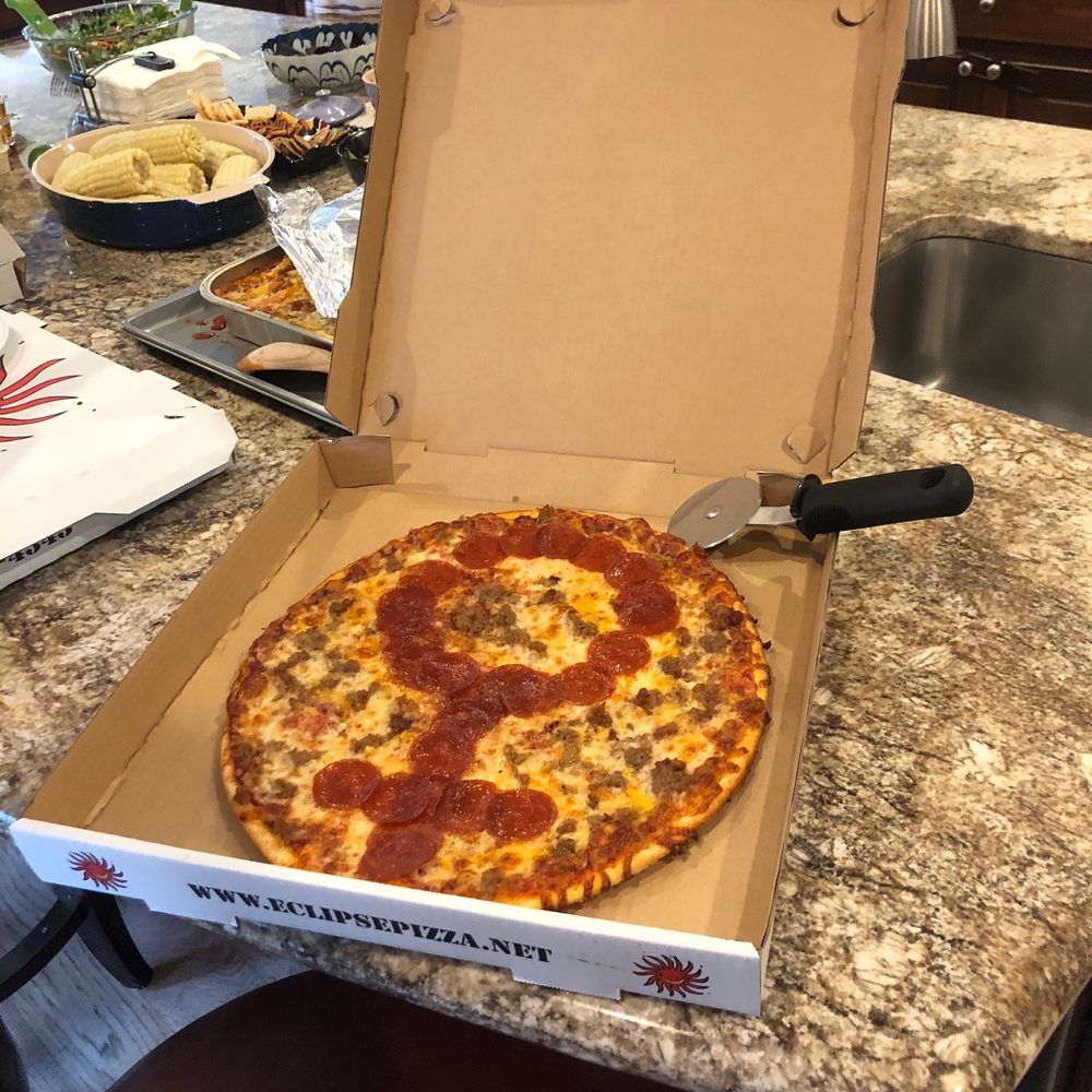 Eclipse Pizza Co. - Our gender reveal pizza, they did an awesome job! - Pizza Near Me - Reno, Nevada Eclipse Pizza Co. - Our gender reveal pizza, they did an awesome job! - Pizza Near Me - Reno, Nevada