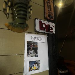 The Mighty Crab - Texarkana - Banned list photographed
