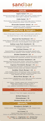 Menu photo 2 Sandbar Patio Bar & Grill Boise, ID Menu photo 2 Sandbar Patio Bar & Grill Boise, ID