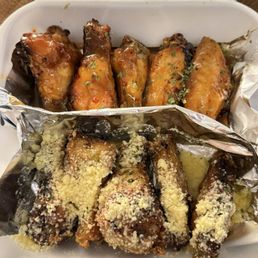 Garlic parmesan and sweet chili Garlic parmesan and sweet chili