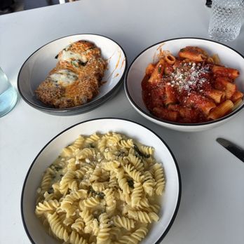 Pasta Joint - Spicy rigatoni and chicken vodka parm and lemon fuscilli - Italian Near Me - Huntington, New York