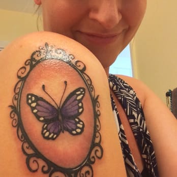 Olde Tyme Tattoo - A framed butterfly for my daughter. - Tattoo Near Me - Fullerton, California Olde Tyme Tattoo - A framed butterfly for my daughter. - Tattoo Near Me - Fullerton, California