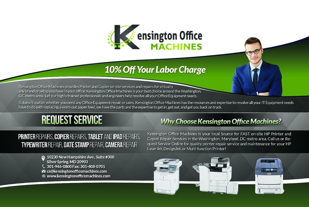 KENSINGTON OFFICE MACHINES 10230 New Hampshire Ave, Silver Spring, MD