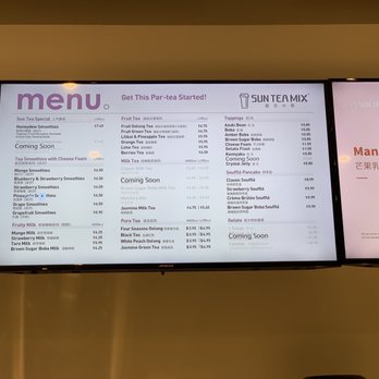 Sun Tea Mix - The menu - Bubble Tea Near Me - Honolulu, Hawaii