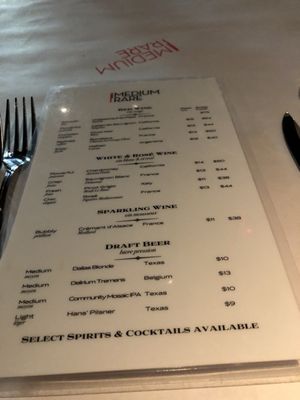 Menu photo 4 Medium Rare Dallas Dallas, TX Menu photo 4 Medium Rare Dallas Dallas, TX