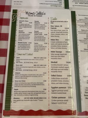 Menu photo 1 Mama Cella's San Diego, CA