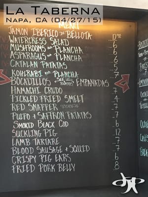 Menu photo 7 La Taberna Napa, CA