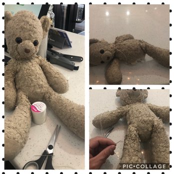 Luna Cleaners - The process of fixing Mr t bear Thank you to our customers to trust us to fix it. - Dry Cleaning Near Me - New York, New York Luna Cleaners - The process of fixing Mr t bear Thank you to our customers to trust us to fix it. - Dry Cleaning Near Me - New York, New York