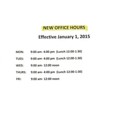 Demarco Thomas J, MD - New Hours 2015