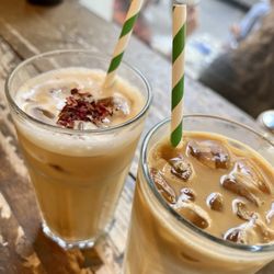 Half Cup - Dirty Chai & Vanilla iced latte