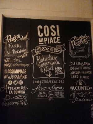Menu photo 6 Cosi Mi Piace Buenos Aires, C Menu photo 6 Cosi Mi Piace Buenos Aires, C