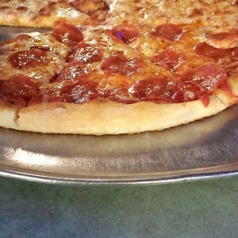 Tony's Pizza - Half pepperoni and half cheese. 15" and 8 slices (Well, 7 if you notice the missing piece that my niece took.) - Pizza Near Me - Hickory, North Carolina Tony's Pizza - Half pepperoni and half cheese. 15" and 8 slices (Well, 7 if you notice the missing piece that my niece took.) - Pizza Near Me - Hickory, North Carolina