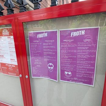 Froth - Outside Menu (outdated) - Cafes Near Me - Chicago, Illinois Froth - Outside Menu (outdated) - Cafes Near Me - Chicago, Illinois
