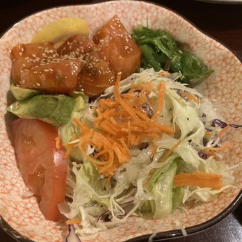 Ginza - Salmon poke salad - Sushi Bars Near Me - Bellevue, Washington Ginza - Salmon poke salad - Sushi Bars Near Me - Bellevue, Washington