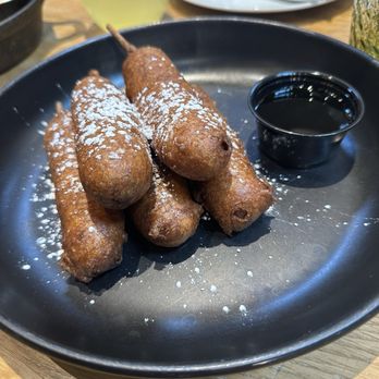 High Bank Distillery - Breakfast Corn Dogs - New American Near Me - Columbus, Ohio High Bank Distillery - Breakfast Corn Dogs - New American Near Me - Columbus, Ohio