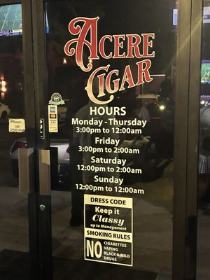 Menu photo 1 Acere Cigar Lithia Springs, GA