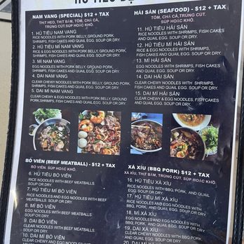 Hu Tieu De Nhat - Menu - Vietnamese Near Me - Garden Grove, California