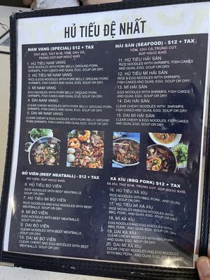 Menu photo 4 Hu Tieu De Nhat Garden Grove, CA