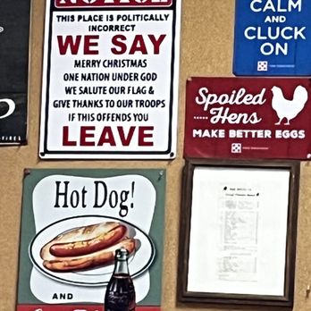 Allen's General Store - Interior signage - Burgers Near Me - Peachland, North Carolina