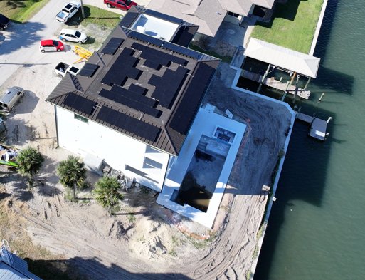 Solar Installation on New Construction in Englewood, FL - 32.73 kw residential solar+ battery backup installation on new construction in Englewood, FL providing whole-home resilience during Florida storm season.  This solar installation by Stilwell Solar featuring Enphase microinverters and batteries in Charlotte County in southwest FL reduces FPL utility costs and protects against power outages during hurricane season.
