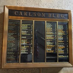 Carlson Building Barber Shop - Lobby directory.
