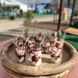 Dessert shooters are so fun, you can switch out the fruit for other options like lemon curd or chocolate ganache too!