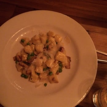 Il Buco - Delicious gnocchi with fresh bacon and peas. - Italian Near Me - New York, New York Il Buco - Delicious gnocchi with fresh bacon and peas. - Italian Near Me - New York, New York
