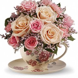 352 Flowers - Mother's Day 2020 Victorian Teacup Arrangement