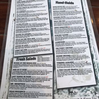 Grind At Kona Tiki Bar - Menu - New American Near Me - Ormond Beach, Florida Grind At Kona Tiki Bar - Menu - New American Near Me - Ormond Beach, Florida