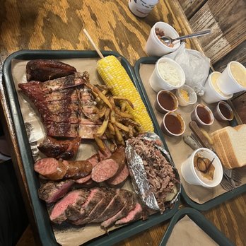 Hard Eight BBQ - We tried everything I think lol I was full and had to take a bunch home. - Barbeque Near Me - The Colony, Texas