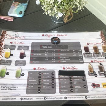 Susana's Cafe - Drink menu - Cafes Near Me - Kissimmee, Florida Susana's Cafe - Drink menu - Cafes Near Me - Kissimmee, Florida
