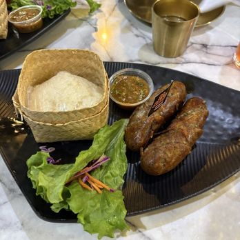 So Saap - lao pork sausages W/sticky rice - Thai Near Me - San Diego, California