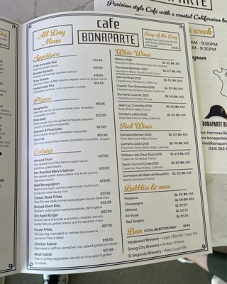 Menu photo 8 Cafe Bonaparte - Redondo Beach Redondo Beach, CA Menu photo 8 Cafe Bonaparte - Redondo Beach Redondo Beach, CA