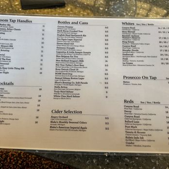 Cat Cora's Taproom - Menu 9/2/25 - Wine Bars Near Me - Detroit, Michigan