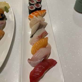 Wasabi Bistro - Regular assortment - 7 pc chef's choice + cut roll - Japanese Near Me - Honolulu, Hawaii Wasabi Bistro - Regular assortment - 7 pc chef's choice + cut roll - Japanese Near Me - Honolulu, Hawaii