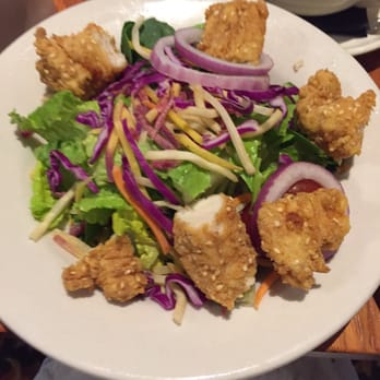 Uptown Cafe - Salad with sesame fried chicken - Breakfast & Brunch Near Me - Bloomington, Indiana