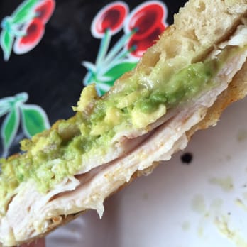 Deli-icious - Turkey and Avocado Panini - check out that cheesy, mayo-y, avocado-y filling! - Delis Near Me - La Jolla, California Deli-icious - Turkey and Avocado Panini - check out that cheesy, mayo-y, avocado-y filling! - Delis Near Me - La Jolla, California