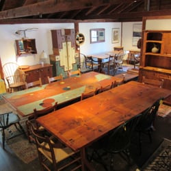 West Barnstable Tables - Corner shot of the main showroom at West Barnstable Tables. One of four showrooms on site.