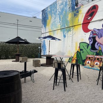 Barkyard n' Brews -  mural on the side of a building - Dog Parks Near Me - Fort Lauderdale, Florida