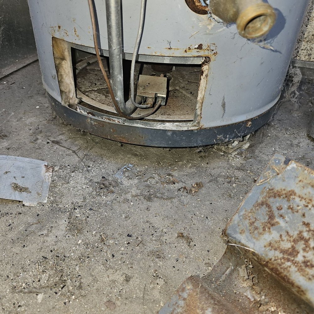 Bright Side Plumbing - This was the old water heater They absolutely assessed it correct We needed a new one.That's why we weren't getting hot water - Plumbing Near Me Bright Side Plumbing - This was the old water heater They absolutely assessed it correct We needed a new one.That's why we weren't getting hot water - Plumbing Near Me