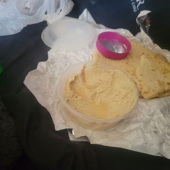 Urban Gyros - Hummus (while adding garlic) - Falafel Near Me - El Paso, Texas Urban Gyros - Hummus (while adding garlic) - Falafel Near Me - El Paso, Texas