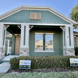 A+ Painting - Green white and brown house painting in apopka