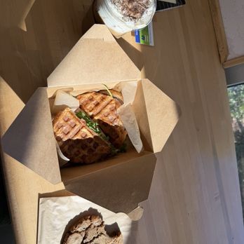 Outpost Coffee - Salted Chocolate Walnut Cookie, Ham and Cheese Croffle,  Outpost Latte. - Coffee & Tea Near Me - Diamond Bar, California